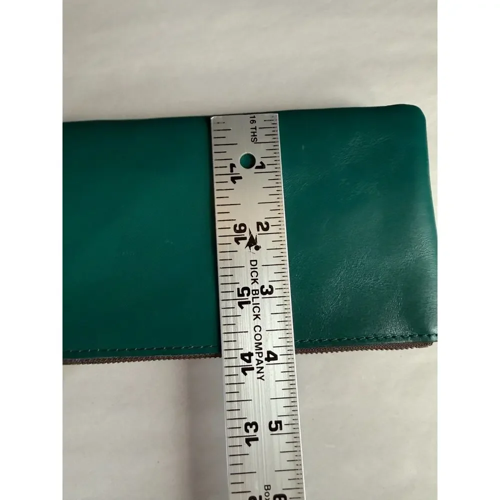 Patricia Nash Naxos Clutch Wallet Leather Aqua Green